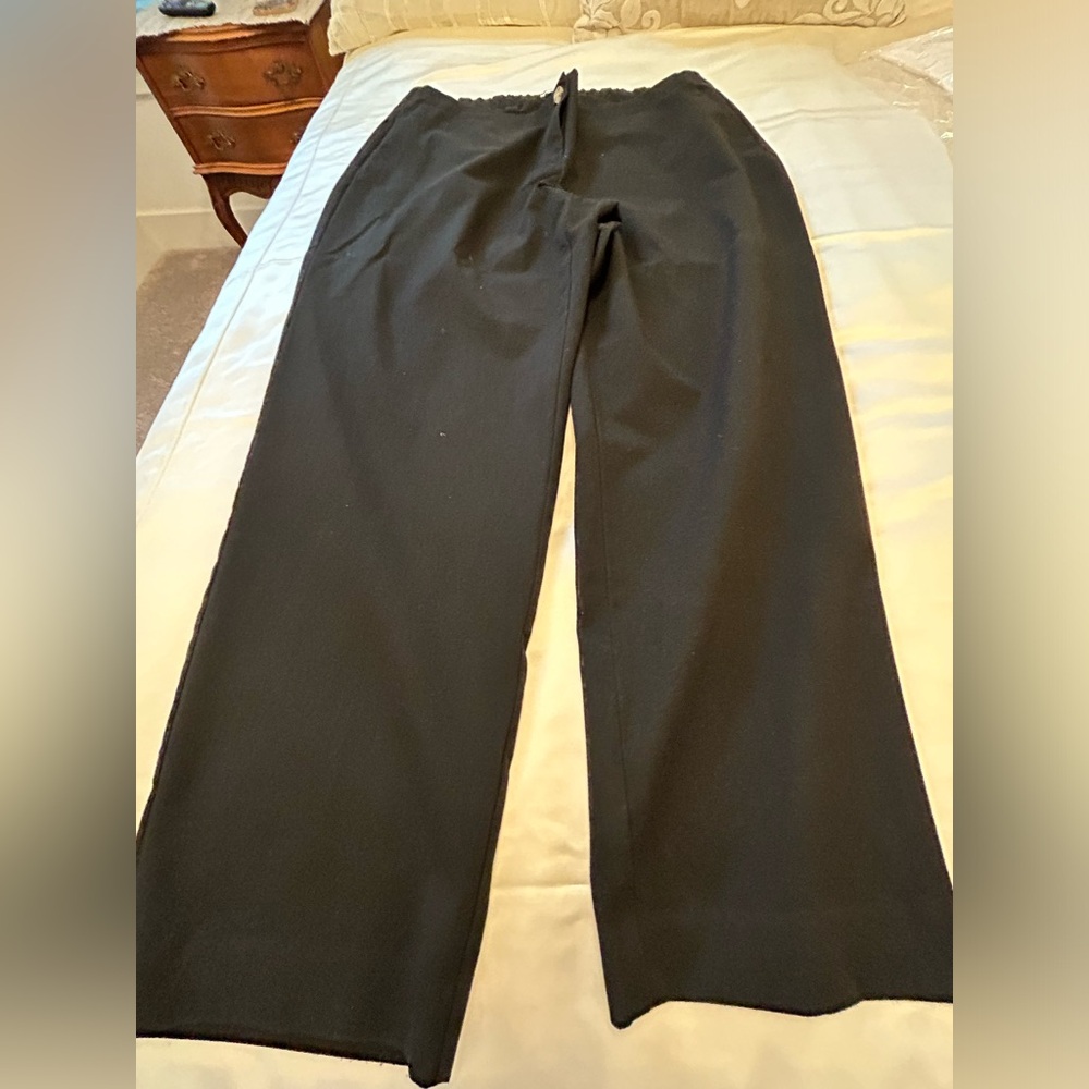 Gentle Worn JJILL Black Button Front Trouser Pants..So Comfy! Size 18 Must Have!